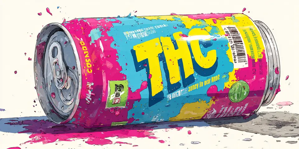 Hemp THC beverage illustration — ProStar SEO case study