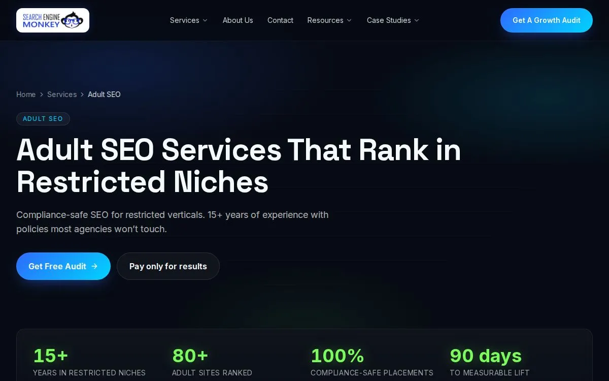 Search Engine Monkey: the measured page, above the fold, captured 2026-09-18