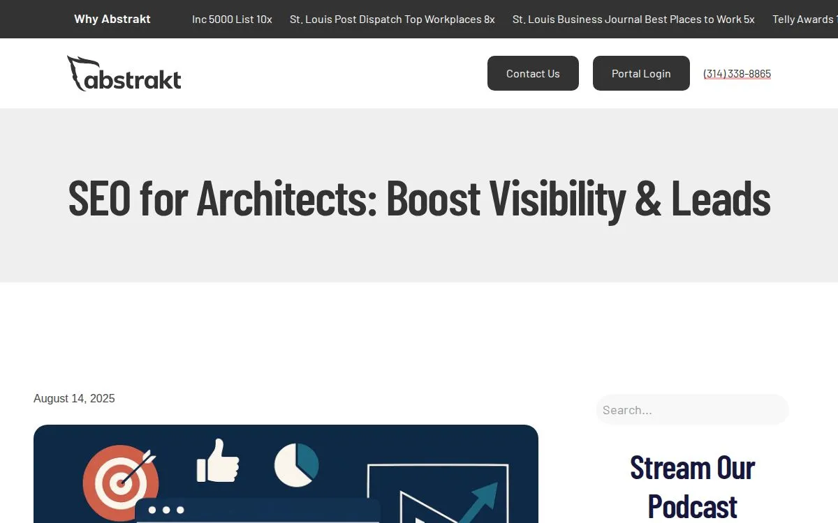 Abstrakt Marketing Group: the measured page, above the fold, captured 2026-09-19