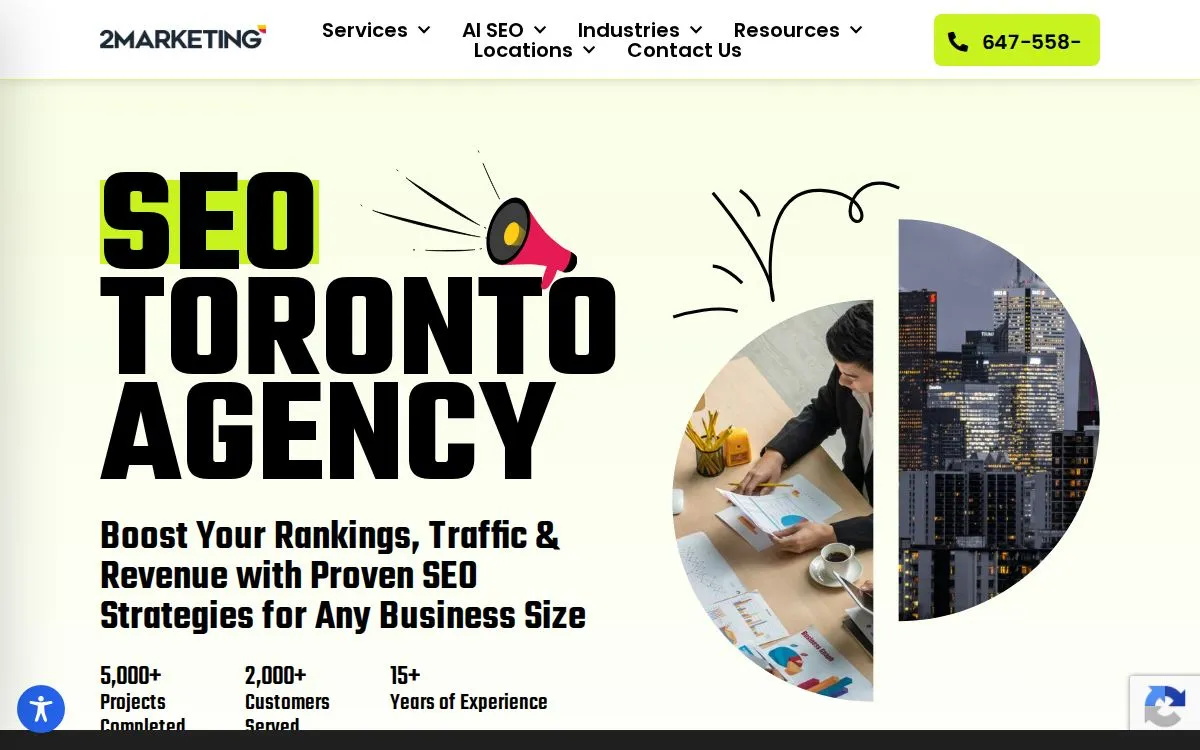 2Marketing: the measured page, above the fold, captured 2026-09-17