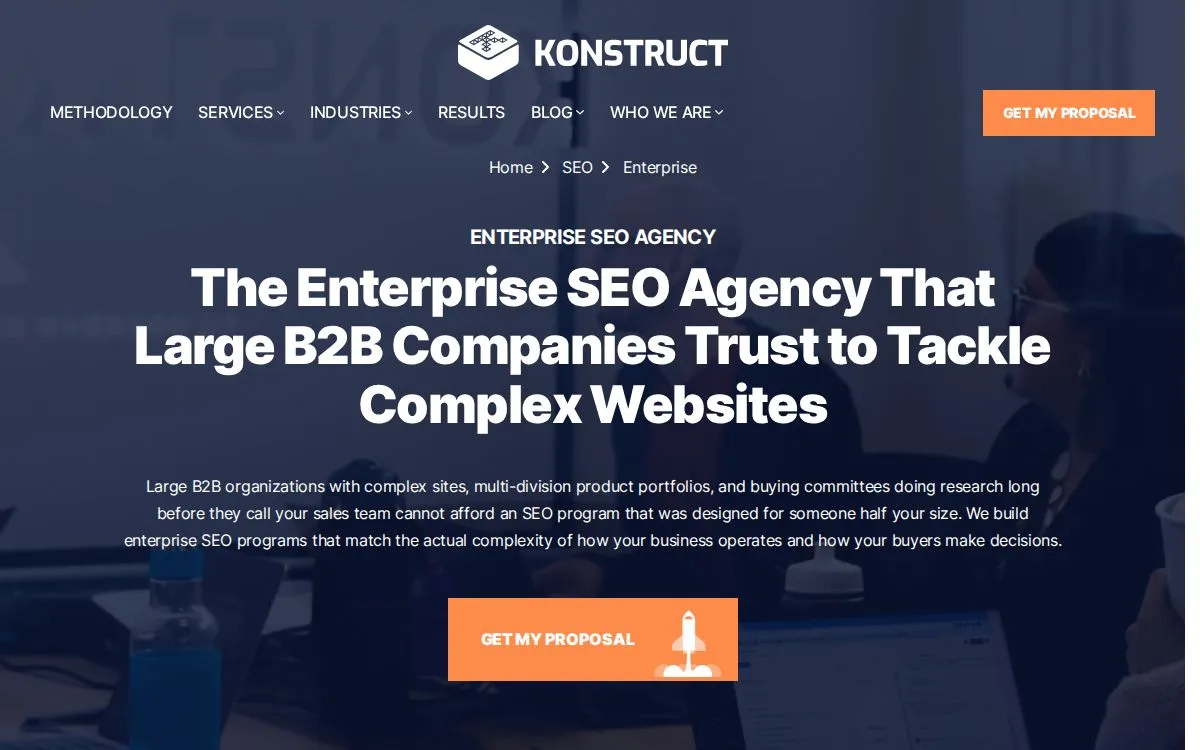 Konstruct Digital: the measured page, above the fold, captured 2026-09-22