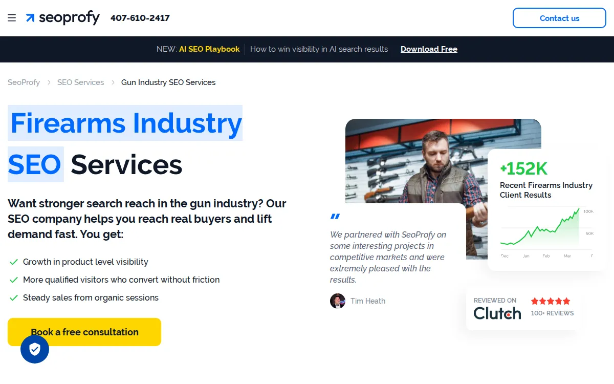 SeoProfy: the measured page, above the fold, captured 2026-09-17